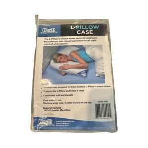 Contour L Pillow Case Side Sleeper Microfiber Washable New